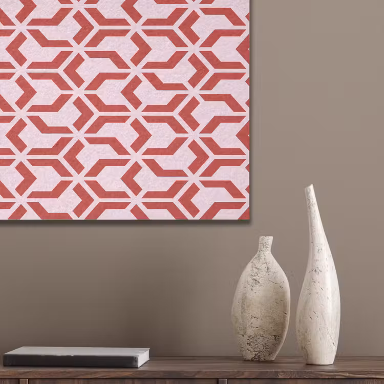 Roze - Rood - Geometrisch - Patroon PET vilt klein 837 -sfeer6_closeup