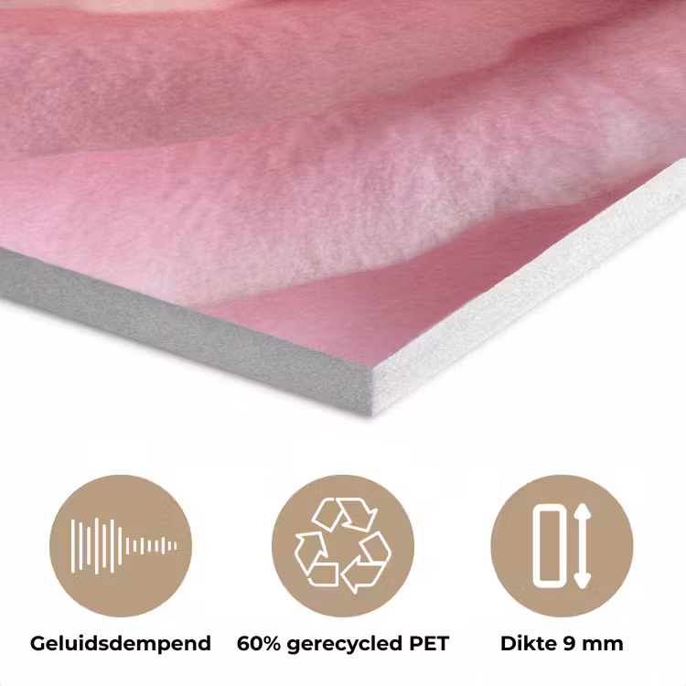 Roze - Roos - Romantisch PET vilt klein -closeup_NL