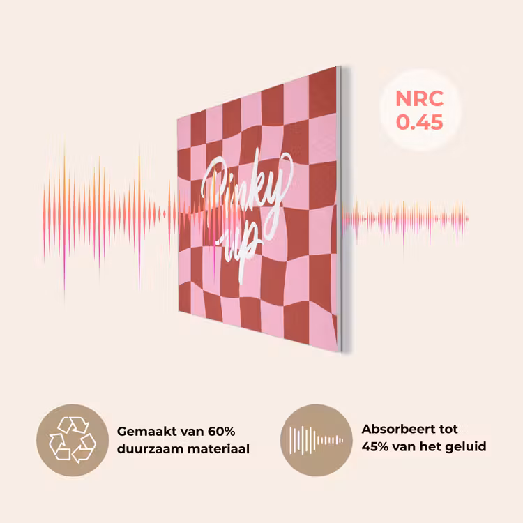 Pinky up - Geblokt - Bordeauxrood PET vilt klein -USP_NL