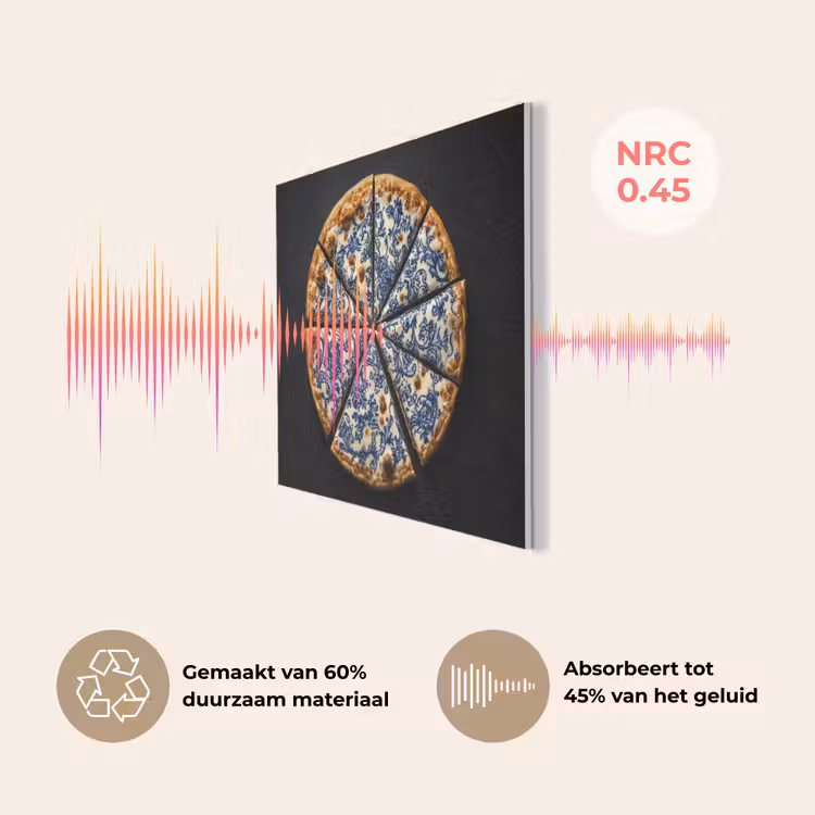 Pizza - Eten - Delftsblauw PET vilt klein -USP_NL