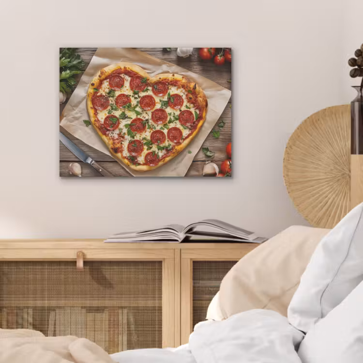 Pizza - Hart - Pepperoni - Tomaat PET vilt klein -sfeer3