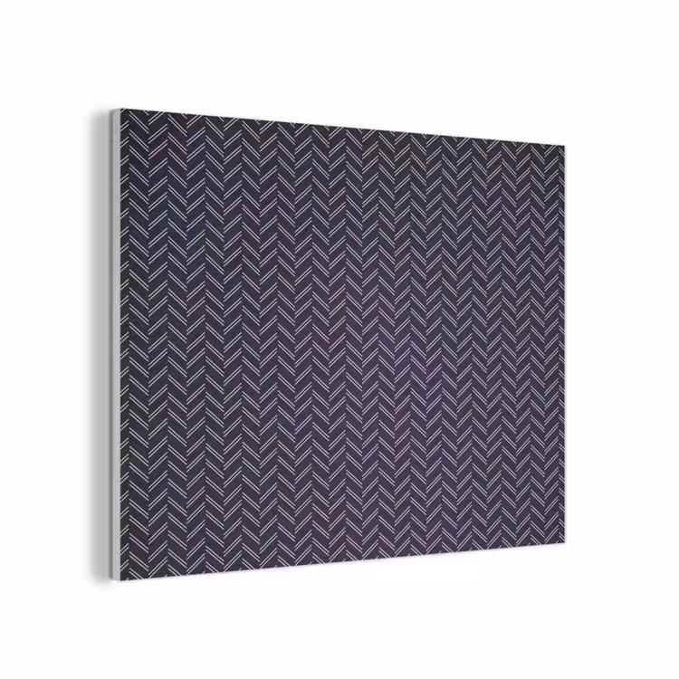 Plaid - Patroon - Visgraad - Blauw PET vilt klein 837 -3d