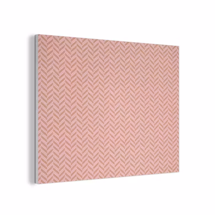 Plaid - Patroon - Visgraad - Roze PET vilt klein 837 -3d