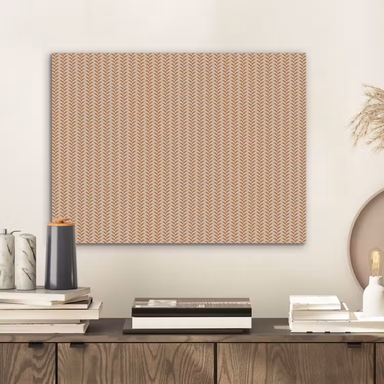 Plaid - Patroon - Bladvorm - Bruin PET vilt klein 837 -sfeer1