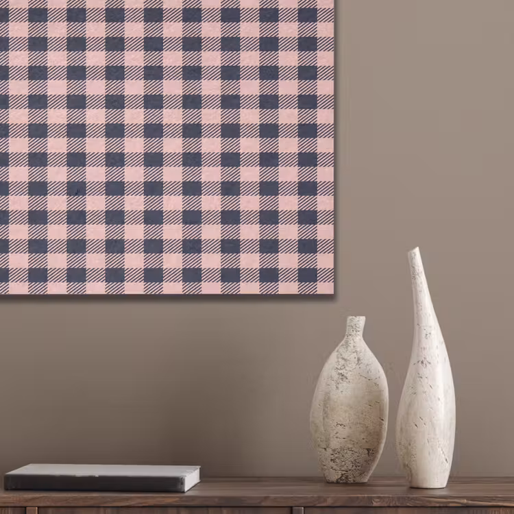 Plaid - Patroon - Roze - Zwart PET vilt klein 837 -sfeer6_closeup