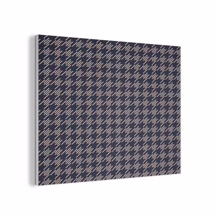 Plaid - Patroon - Ruit - Blauw PET vilt klein 837 -3d