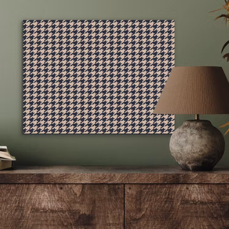 Plaid - Patroon - Ruit - Donkerblauw PET vilt klein 837 -sfeer2