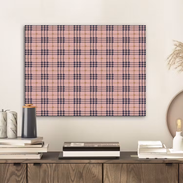 Plaid - Patroon - Schotse - Roze PET vilt klein 837 -sfeer1