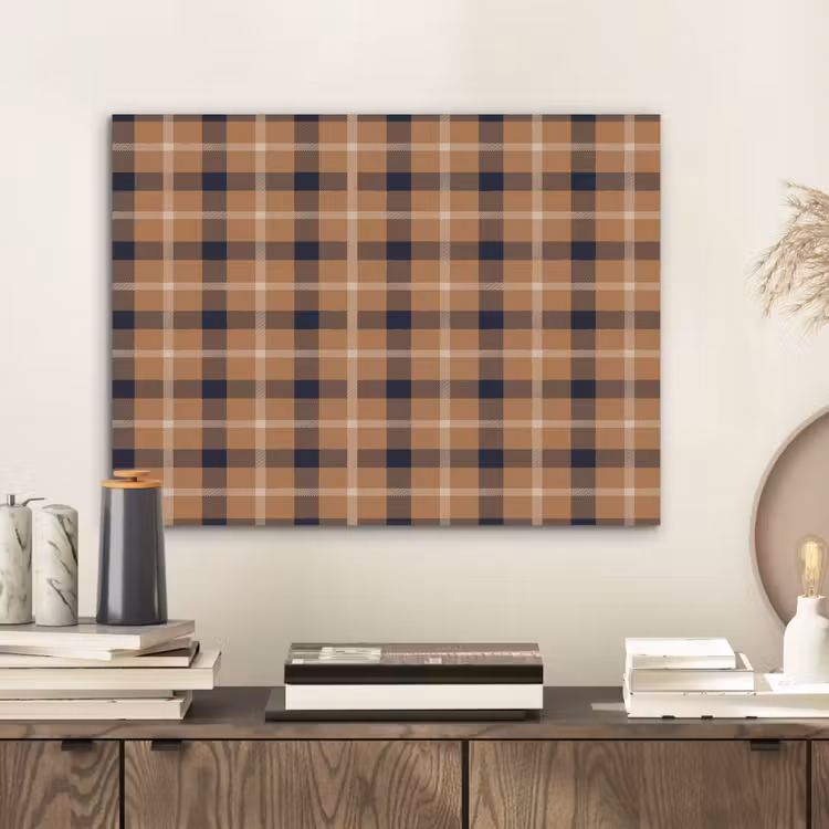 Plaid - Patroon - Vierkant - Bruin PET vilt klein 837 -sfeer1