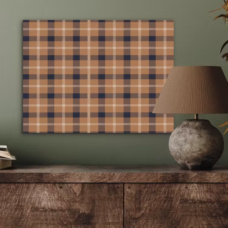 Plaid - Patroon - Vierkant - Bruin PET vilt klein 837 -sfeer2