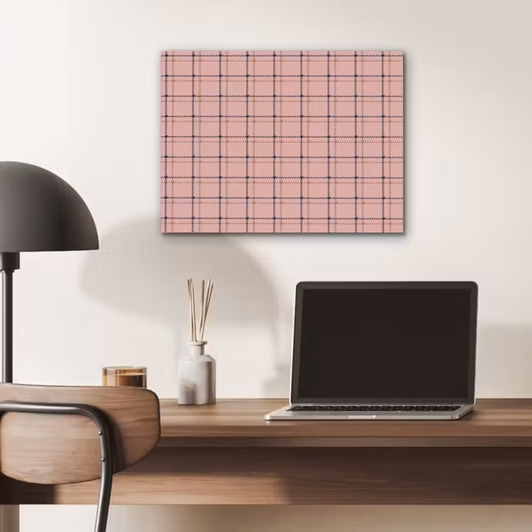 Plaid - Patroon - Gestreept - Roze PET vilt klein 837 -sfeer5