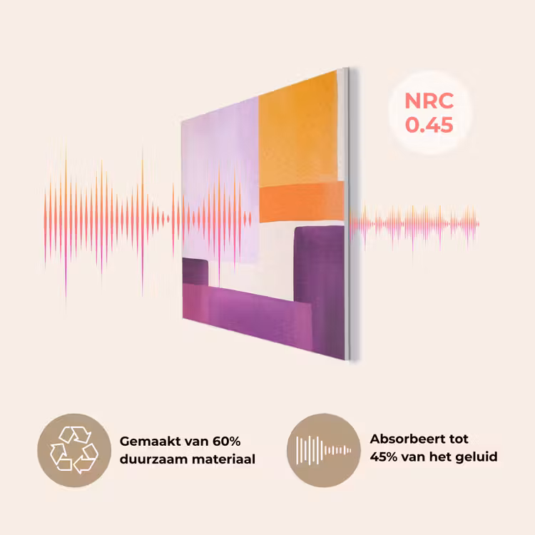 Vlakken - Abstract - Rechthoekig - Oranje PET vilt klein -USP_NL