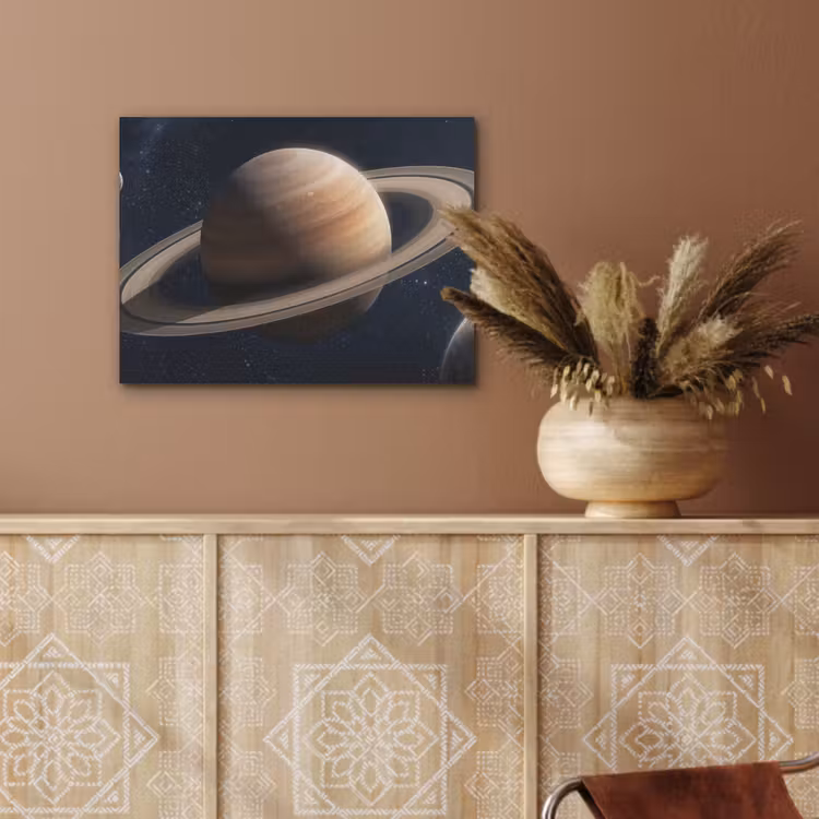 Planeten - Saturnus - Ruimte PET vilt klein -sfeer4