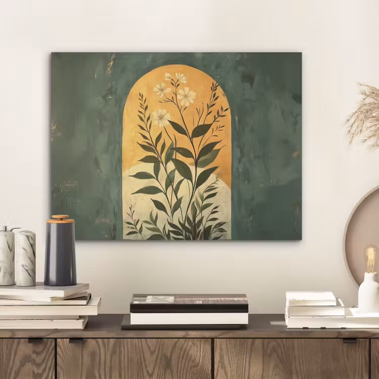 Plant - Bloemen - Wit PET vilt klein -sfeer1