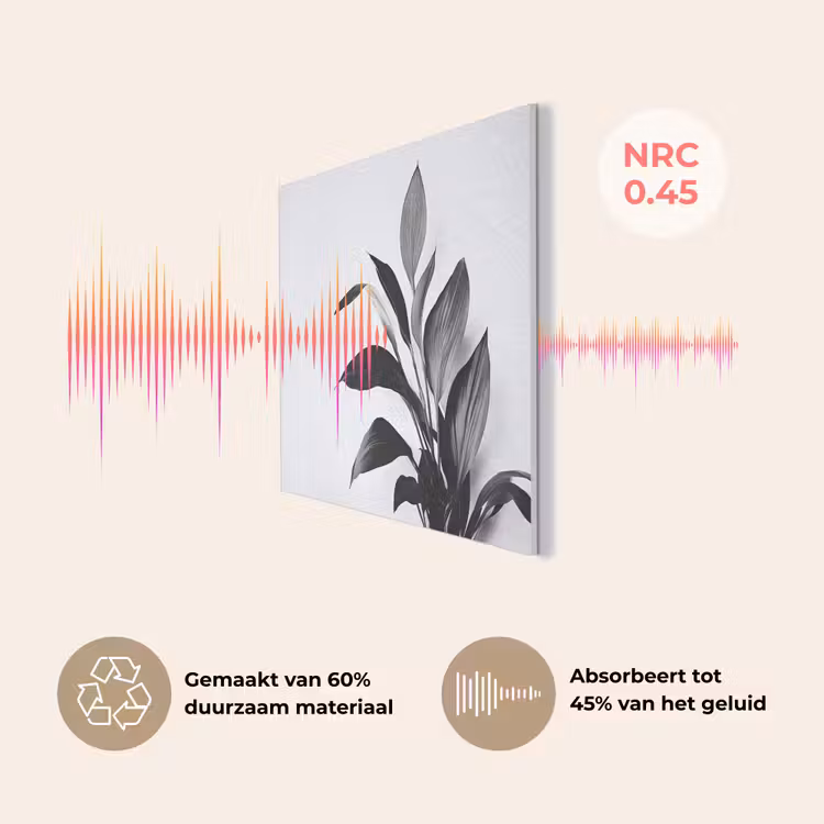 Plant - Bladeren - Minimalistisch - Zwart PET vilt klein -USP_NL