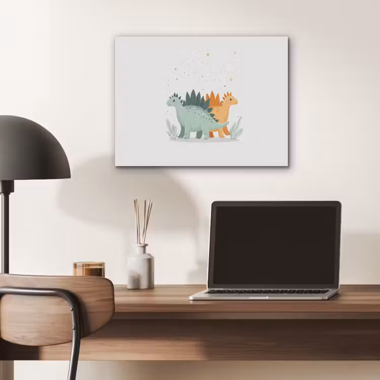 Planten - Sterren - Dinosaurussen - Oranje PET vilt klein -sfeer5