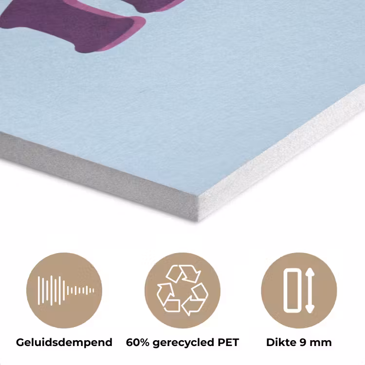 Speels - Boodschap - Blauw PET vilt klein -closeup_NL