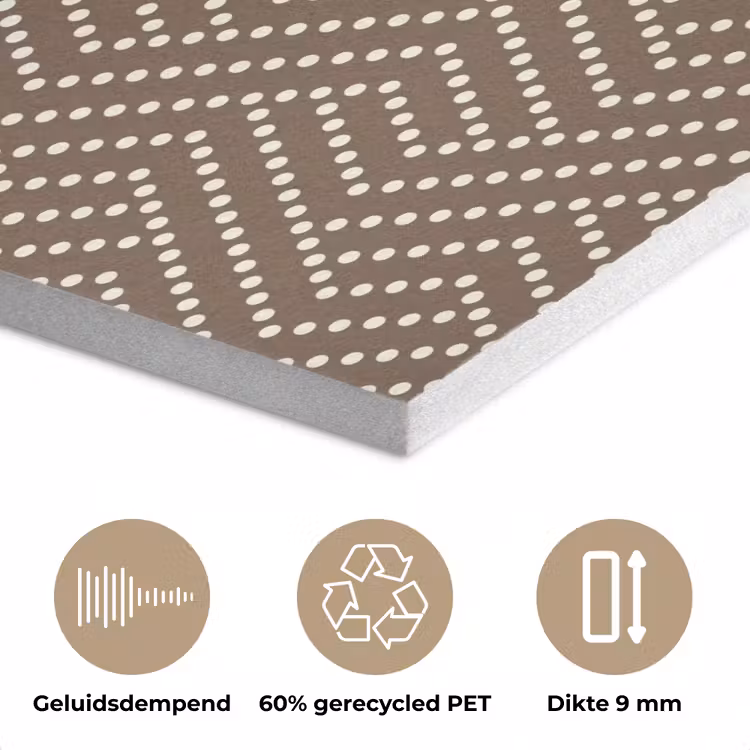 Stippen - Bruin - Beige - Patroon PET vilt klein 837 -closeup_NL