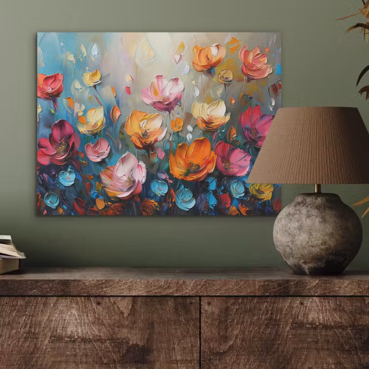 Klaprozen - Bloemen - Kunst - Botanisch PET vilt klein -sfeer2