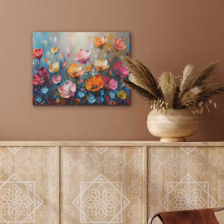 Klaprozen - Bloemen - Kunst - Botanisch PET vilt klein -sfeer4