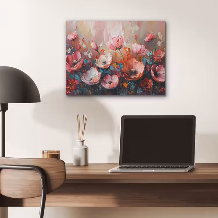 Klaprozen - Roze - Bloemen - Botanisch - Kunst PET vilt klein -sfeer5