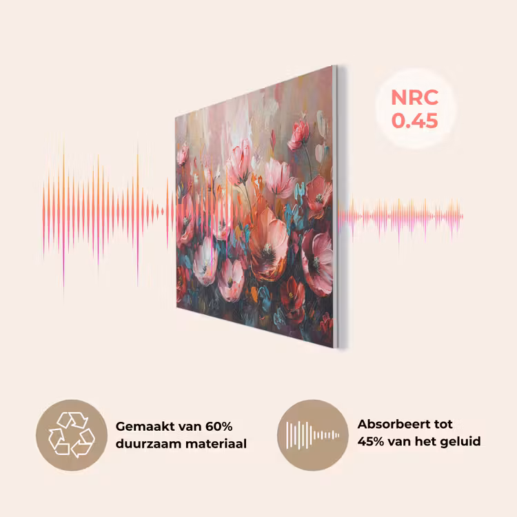Klaprozen - Roze - Bloemen - Botanisch - Kunst PET vilt klein -USP_NL