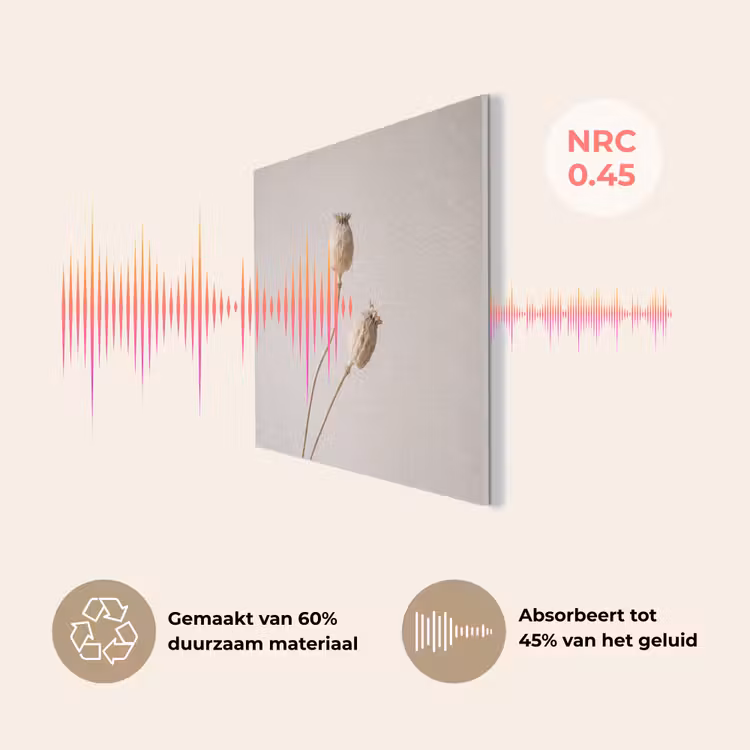 Papaverbollen - Droogbloemen - Minimalistisch - Beige - Rustig PET vilt klein -USP_NL