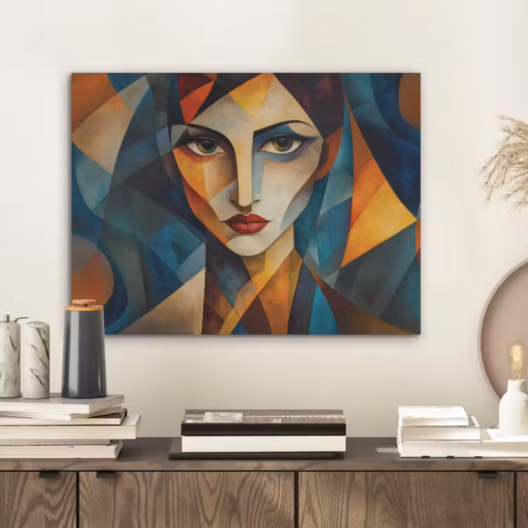 Portret - Abstract - Vormen PET vilt klein -sfeer1