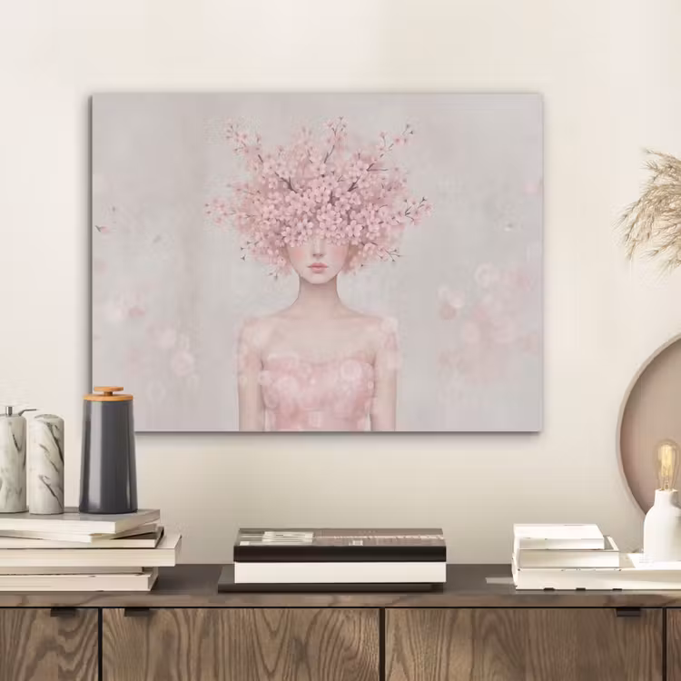 Portret - Kersenbloesem - Roze PET vilt klein -sfeer1