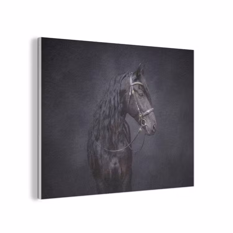 Portret - Paard - Donker PET vilt klein -3d