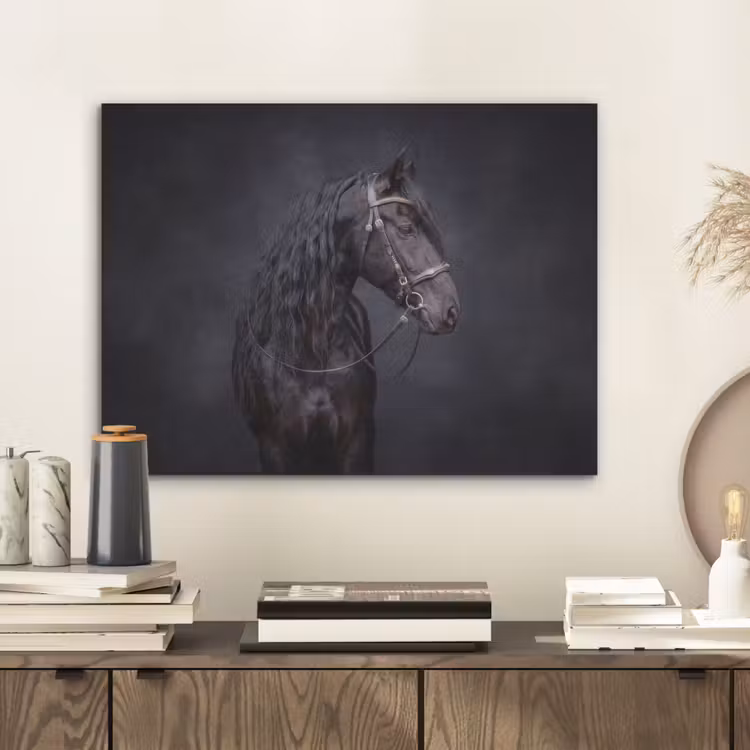 Portret - Paard - Donker PET vilt klein -sfeer1