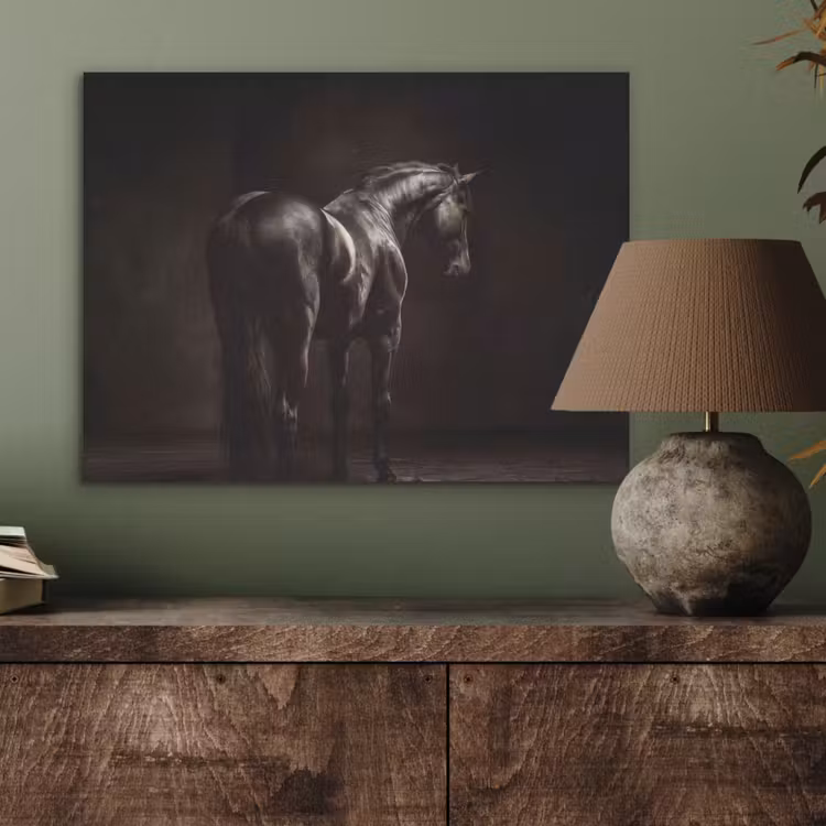 Krachtig - Paard - Donker PET vilt klein -sfeer2