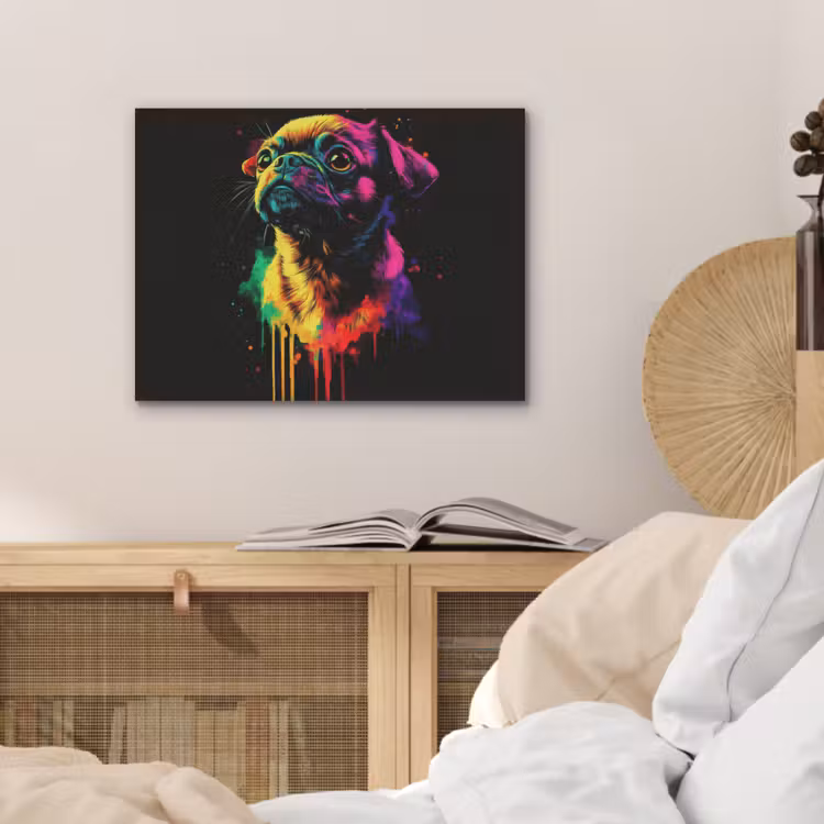Puck - Hond - Verf - Kleuren PET vilt klein -sfeer3