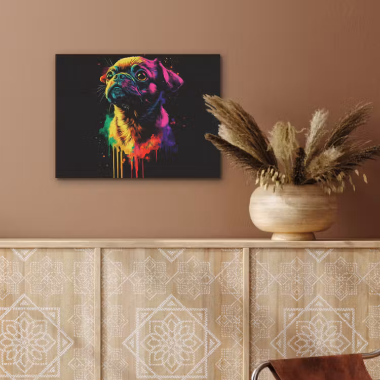 Puck - Hond - Verf - Kleuren PET vilt klein -sfeer4