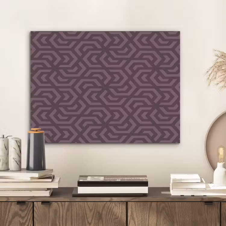 Paars - Geometrisch - Patroon - Donker PET vilt klein 837 -sfeer1