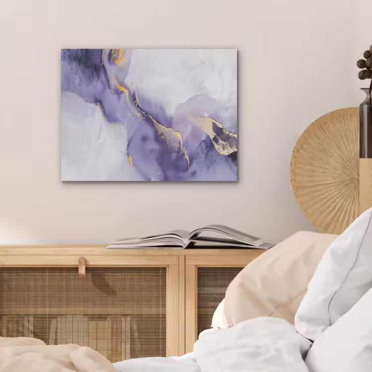 Paars - Modern - Marmer - Abstract PET vilt klein -sfeer3