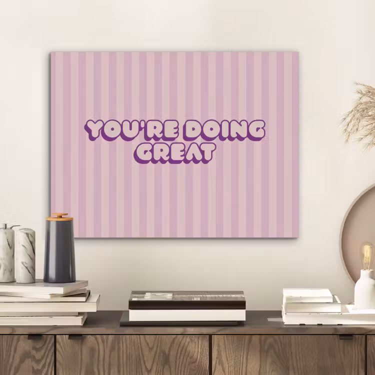 Paars - Strepen - You're doing great - Schaduw PET vilt klein -sfeer1