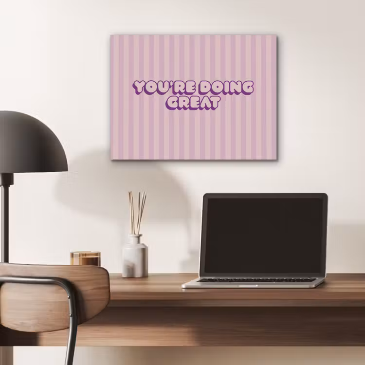 Paars - Strepen - You're doing great - Schaduw PET vilt klein -sfeer5