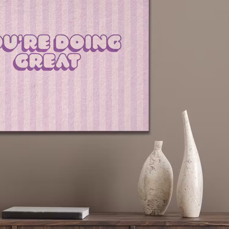Paars - Strepen - You're doing great - Schaduw PET vilt klein -sfeer6_closeup