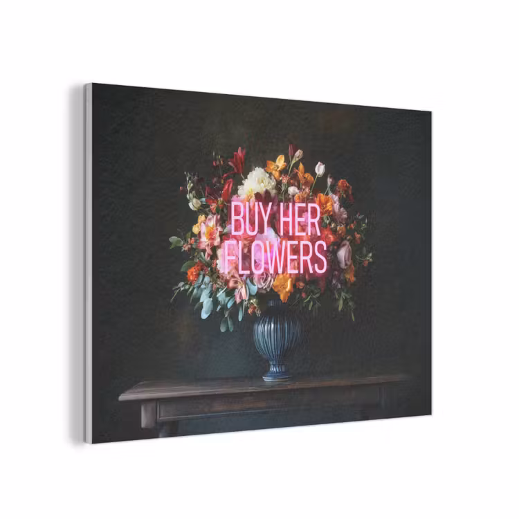 Quote - Bloemen - Vaas - Neon PET vilt klein -3d
