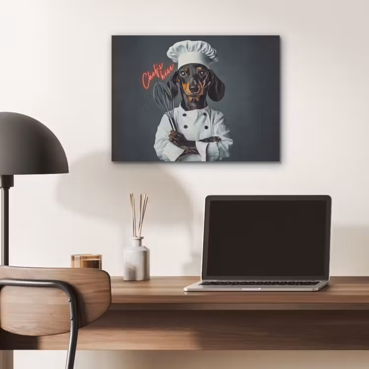 Quote - Neon - Hond - Kokskleding PET vilt klein -sfeer5