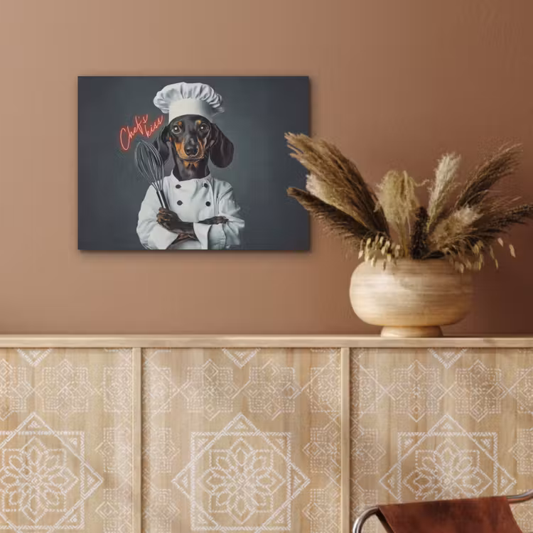 Quote - Neon - Hond - Kokskleding PET vilt klein -sfeer4