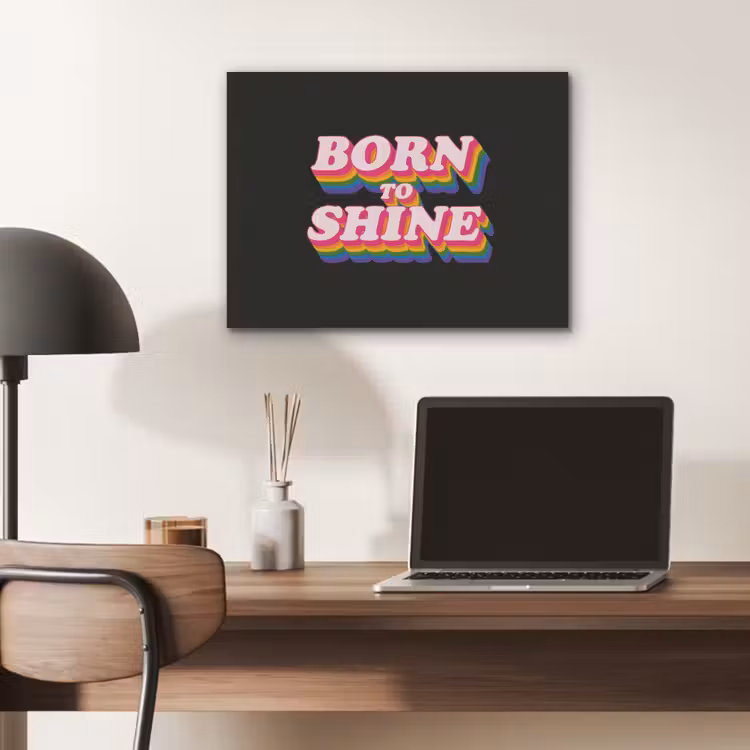 Quote - Regenboog - Roze - Zwart PET vilt klein -sfeer5