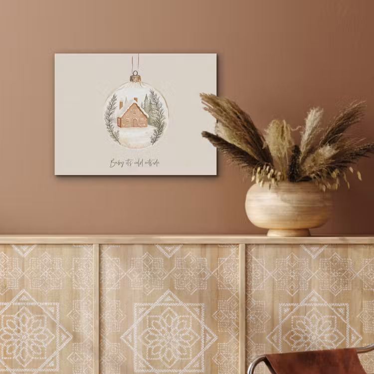 Quote - Winter - Kerst - Beige - Kerstbal PET vilt klein -sfeer4