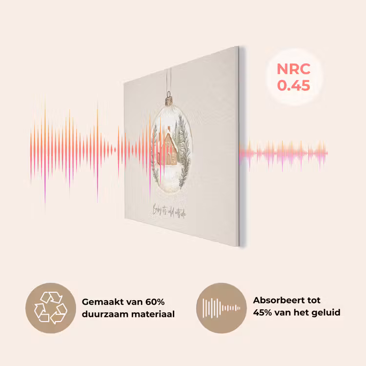 Quote - Winter - Kerst - Beige - Kerstbal PET vilt klein -USP_NL