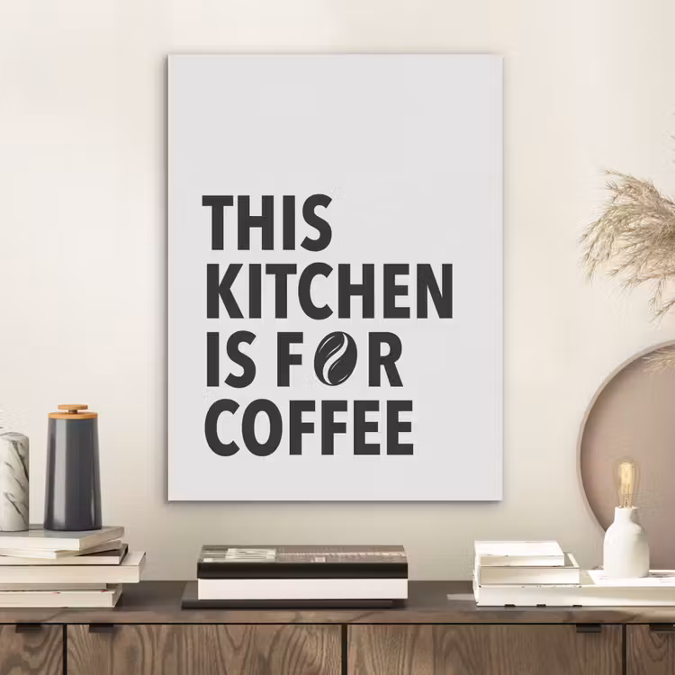 Quotes - Koffie - Bonen - Modern PET vilt klein -sfeer1