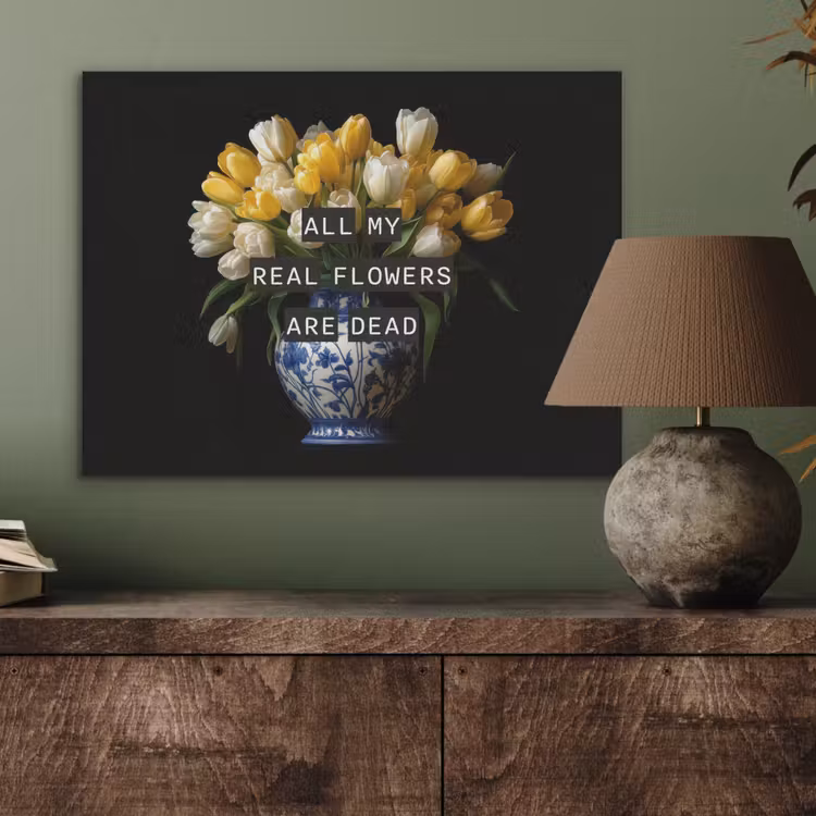 Quotes - Bloem - Tulp - Geel PET vilt klein -sfeer2