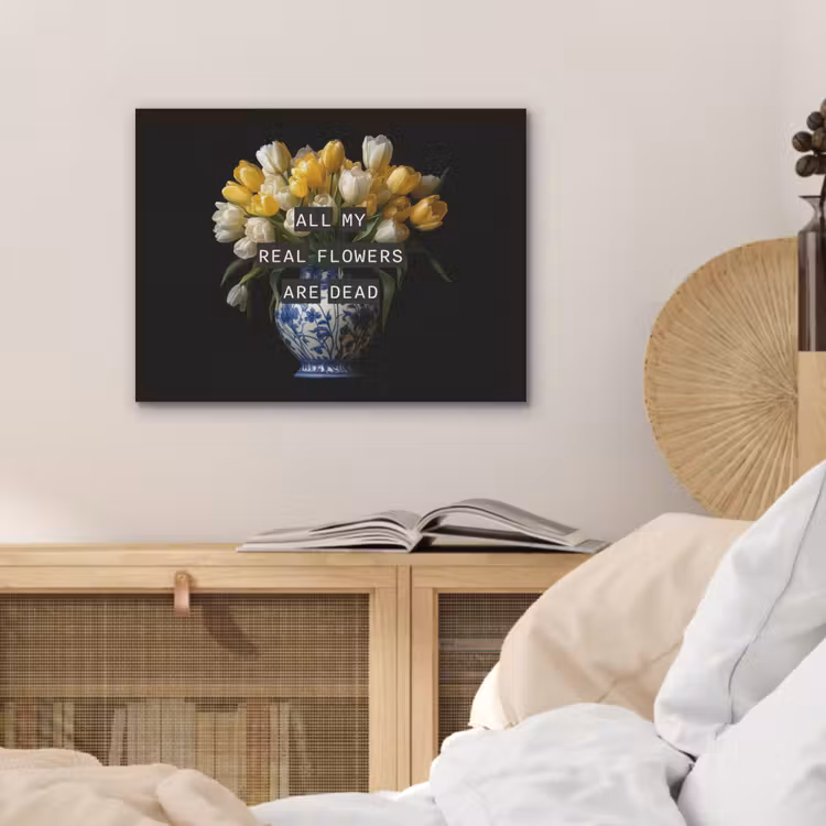 Quotes - Bloem - Tulp - Geel PET vilt klein -sfeer3