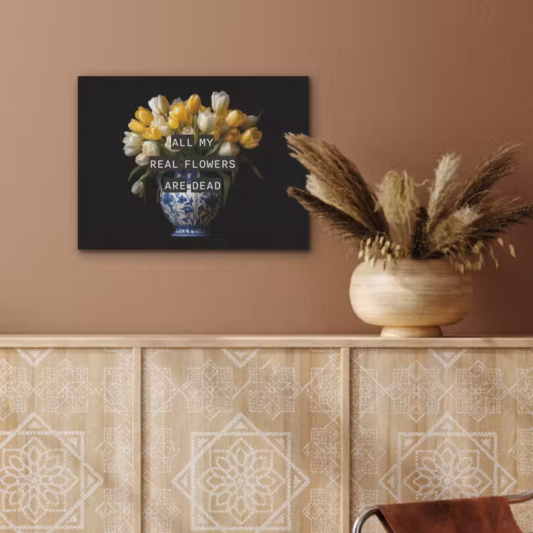 Quotes - Bloem - Tulp - Geel PET vilt klein -sfeer4