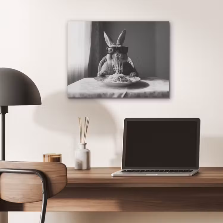 Konijn - Bunny - Zonnebril - Tafelkleed - Pasta - Schattig PET vilt klein -sfeer5
